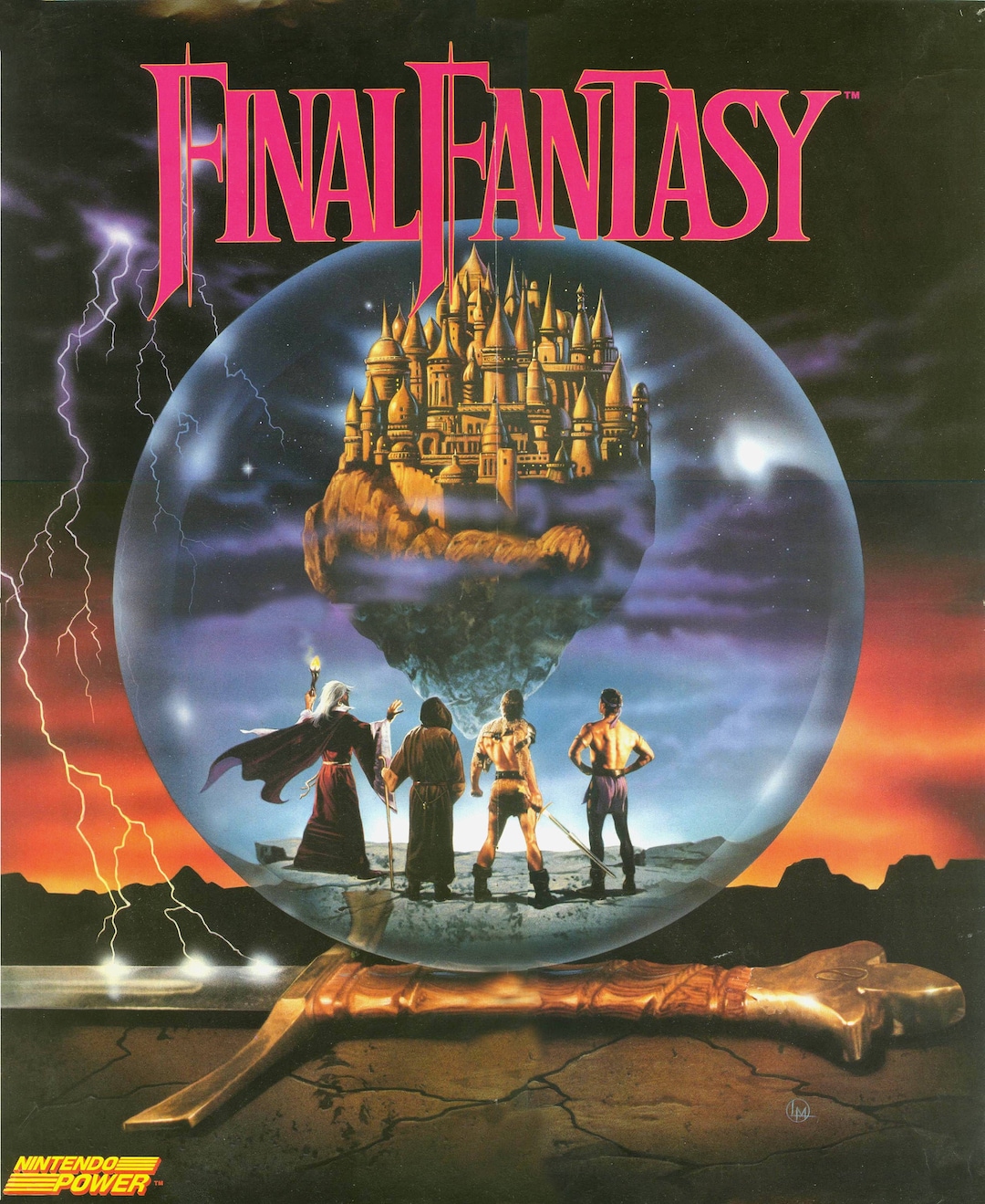 Final Fantasy 1 Nintendo Power HD Poster 