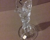 From Germany Nachtmann 7 quot Clear Crystal Bleikristall Lead Cut quot Quad Petal quot 1 2 quot To 1 quot Candleholder, Flawless
