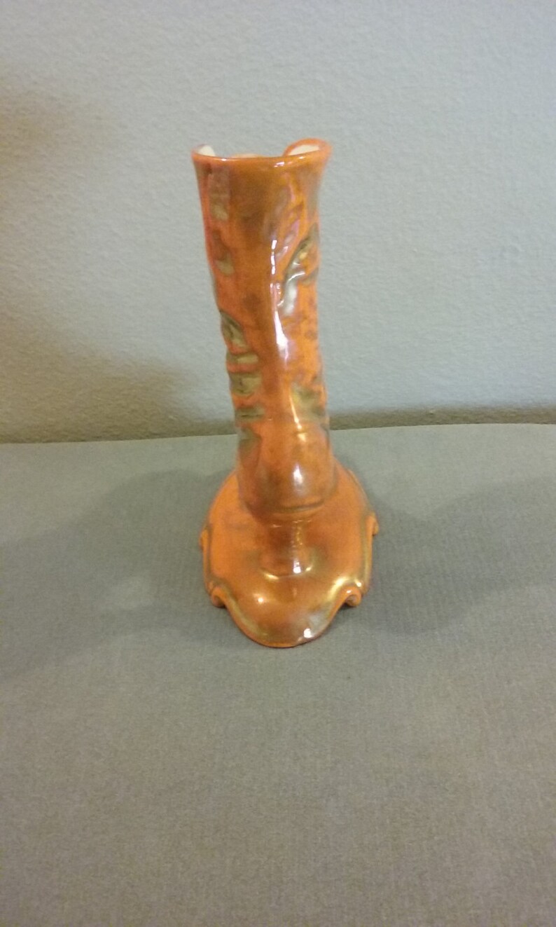 Vintage Ceramic Atlantic Mold Victorian Boot Vase Planter Etsy