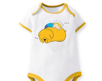 Adventure Time One Piece Romper Sleeping Baby Finn and Jake