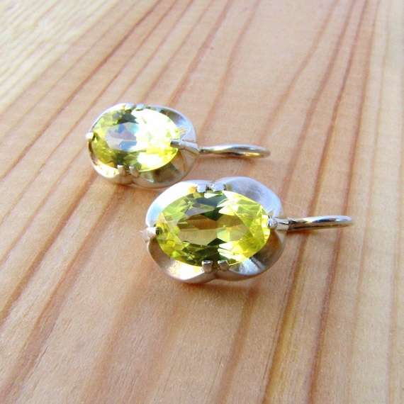 Citrine earrings November birthstone jewelry