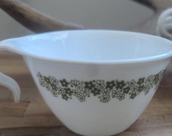 Vintage Corelle Crazy Daisy Teacups - 4 Spring Blossom green cups mugs