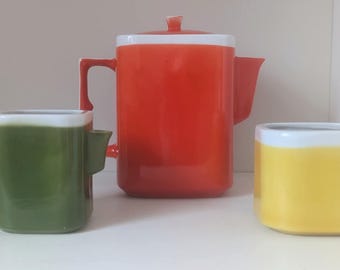 Vintage Pink Art Deco Cube Square Teapot Made in Japan - Etsy