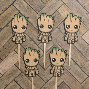 Groot Cupcake Toppers