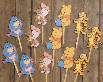 Baby Pooh and Friends Cupcake Toppers