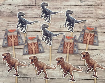 Jurassic Park Jurassic World Birthday Cupcake Toppers - Etsy