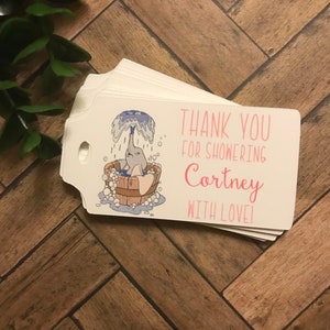 Dumbo Baby Shower Thank You Tags