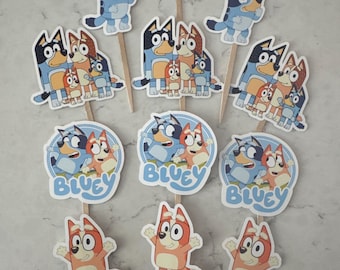 Bluey Cupcake Toppers