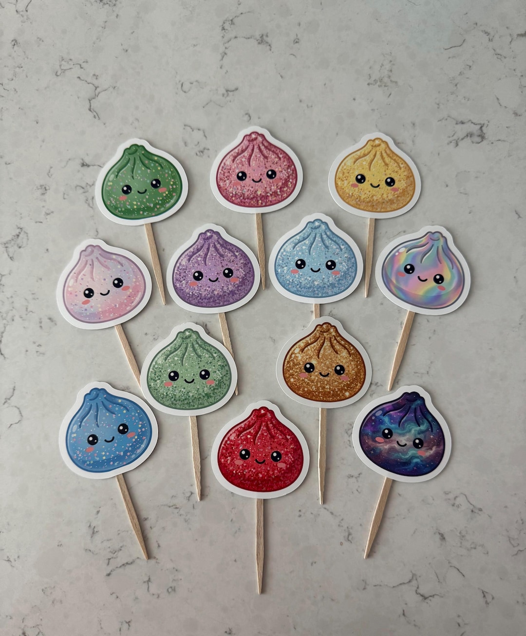Dumpling Cupcake Toppers