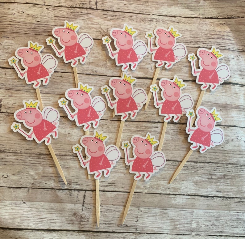 Peppa Pig Cupcake Toppers Etsy