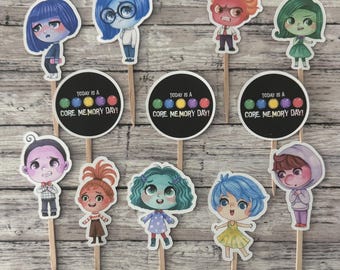 Inside Out Cupcake Toppers
