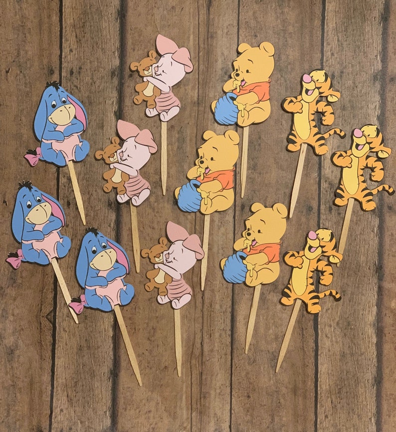 Baby Pooh and Friends Cupcake Toppers 