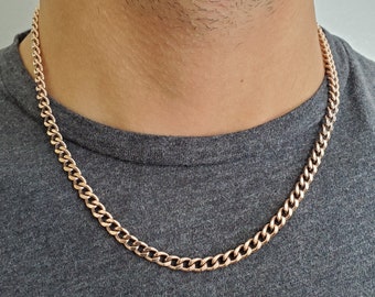 Faceted Curb Chain Rose Gold Plated 