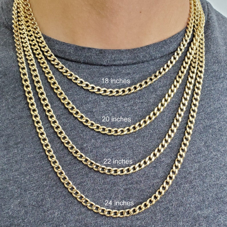 5mm Cuban Link Stainless Steel Gold Plated Necklace Curb Chain | Etsy