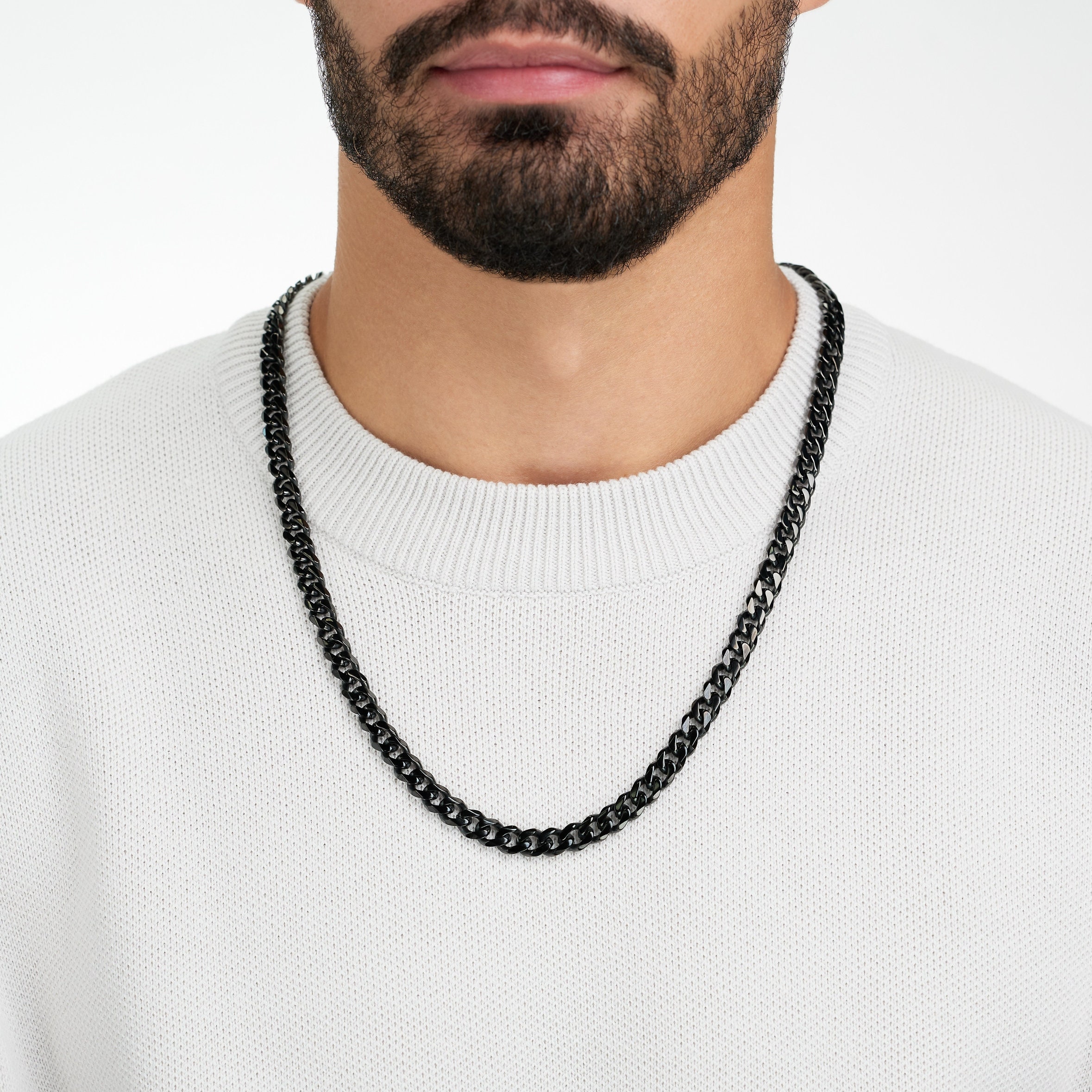 Cuban link outlet chain black diamond