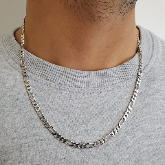 Figaro link chain silver deals