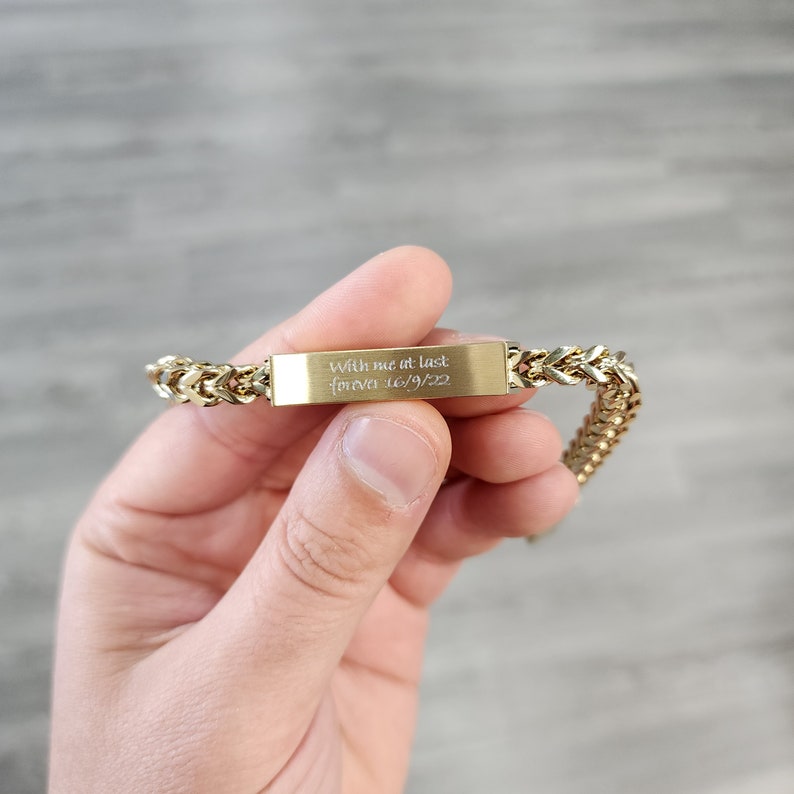 Personalized Gold ID Cremation Urn Bracelet for Ashes Etsy