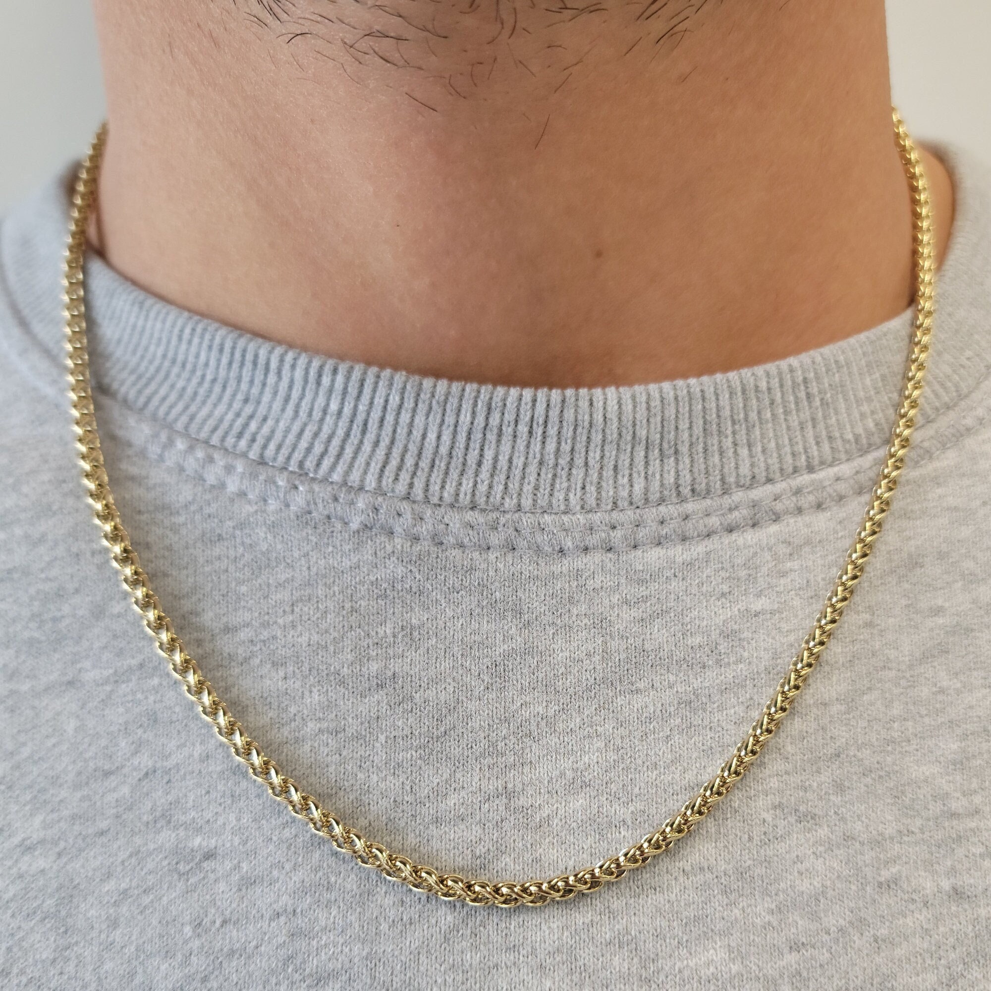 3mm Round Franco Gold Plated Wheat 