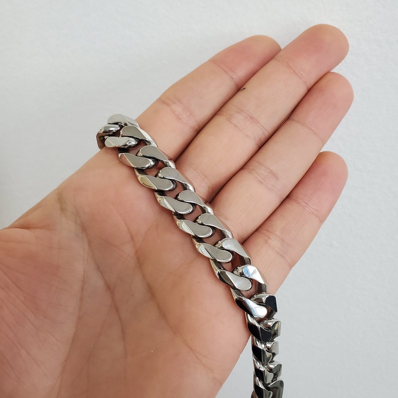 14mm Bulky Chunky Cuban Link Stainless Steel Bracelet for