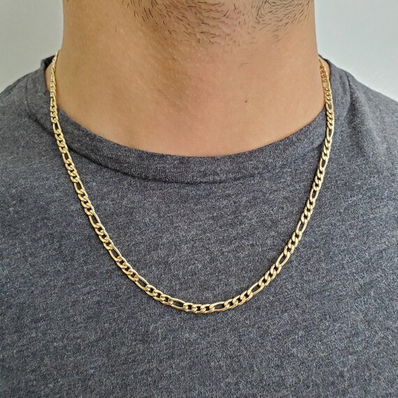 3.5mm Figaro Link Stainless Steel Gold 
