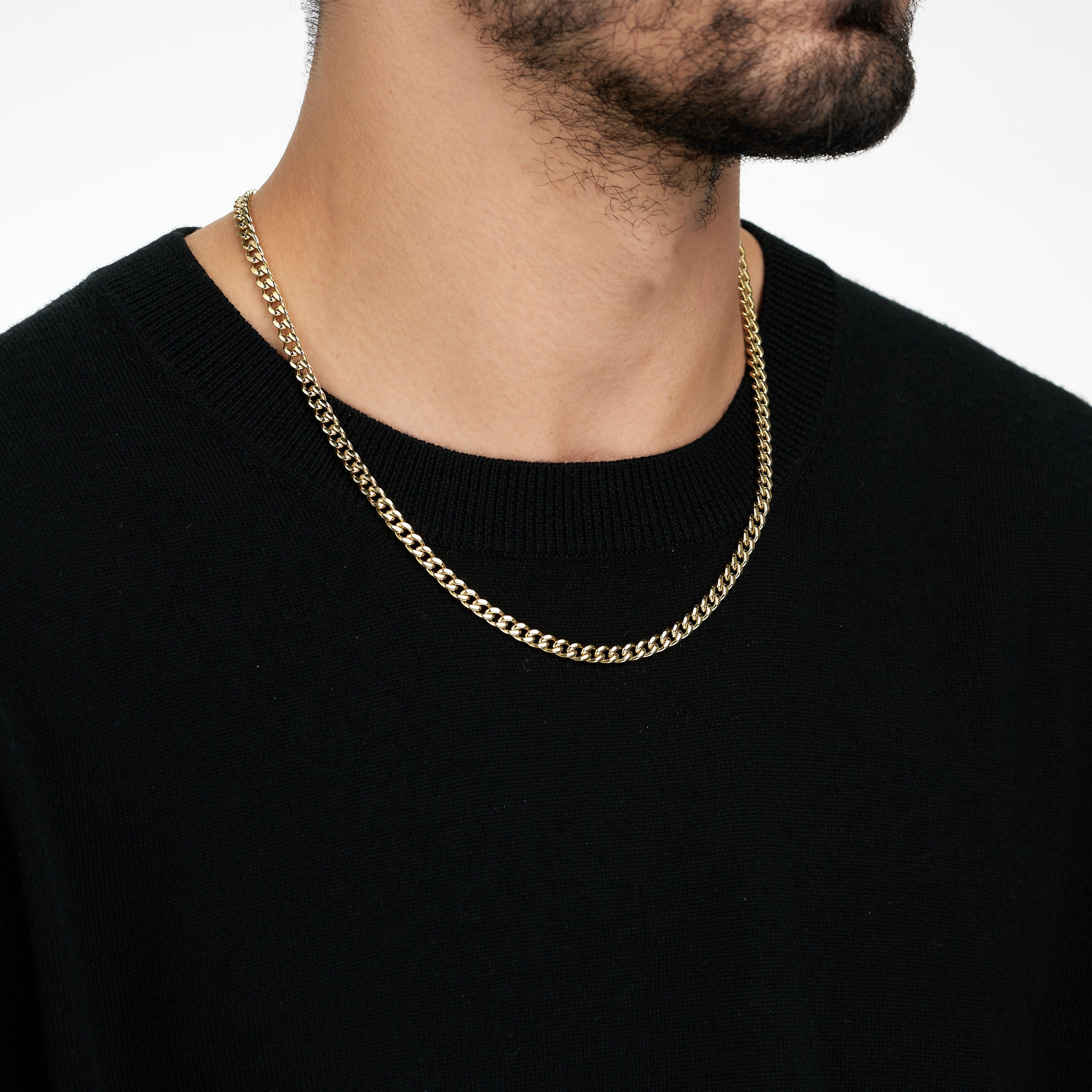 5mm Cuban Link Stainless Steel Gold Plated Necklace Curb Chain Etsy
