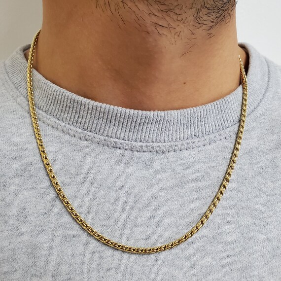 3mm Modern Serpentine Gold Plated Steel 