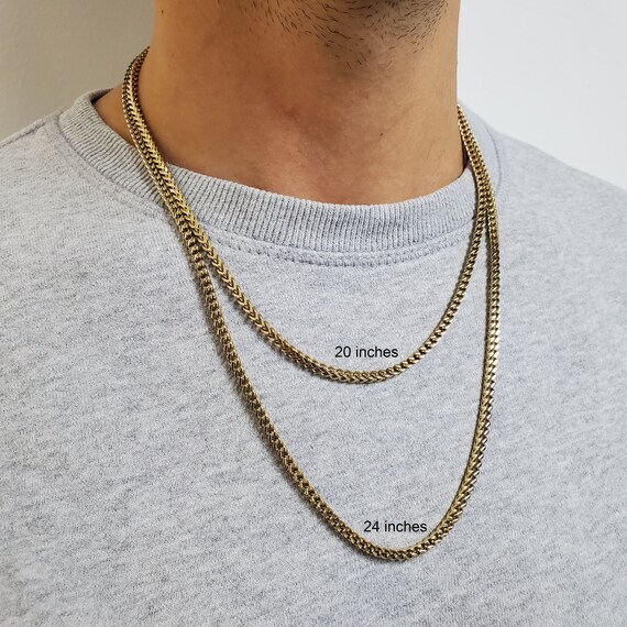 3mm Thin Square Franco Gold Plated 