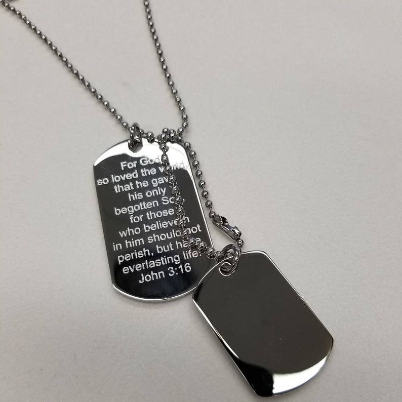 Stainless Steel Personalized Double Dog Tag Pendant for Men Etsy Canada