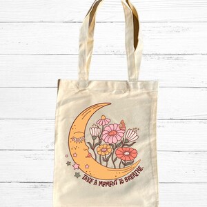 Retro Floral Tote Bag: Eco-Friendly Reusable Shopping Bag