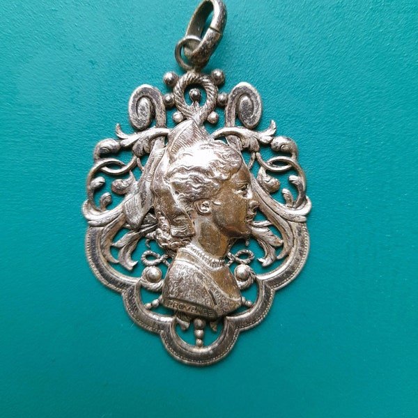 Lady Pendant from Provence France vintage