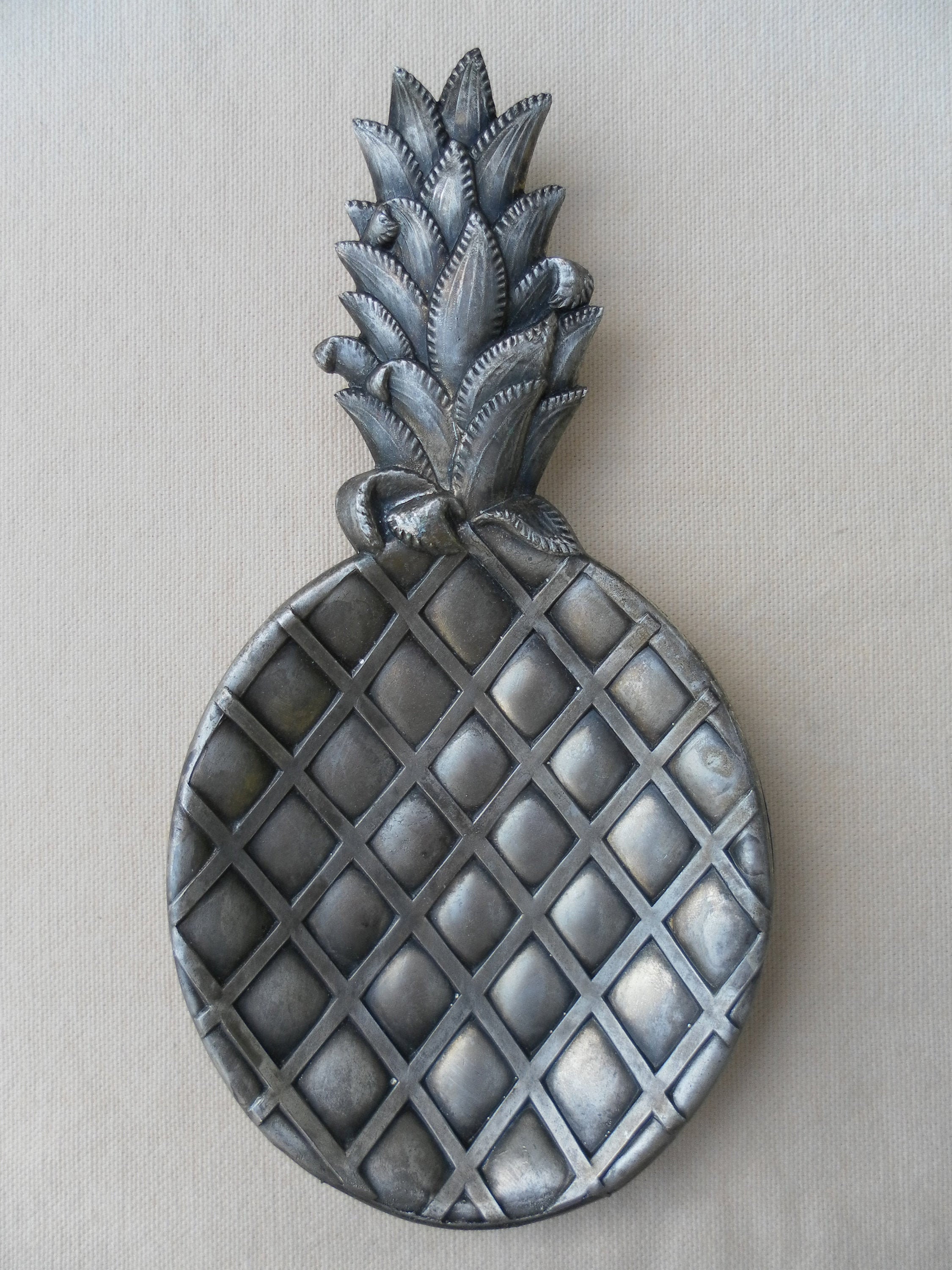 Silver Metal Dish - Pineapple Form