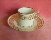 Worcester Coffee Can and Saucer Flight Barr Barr c.1815 Antique China