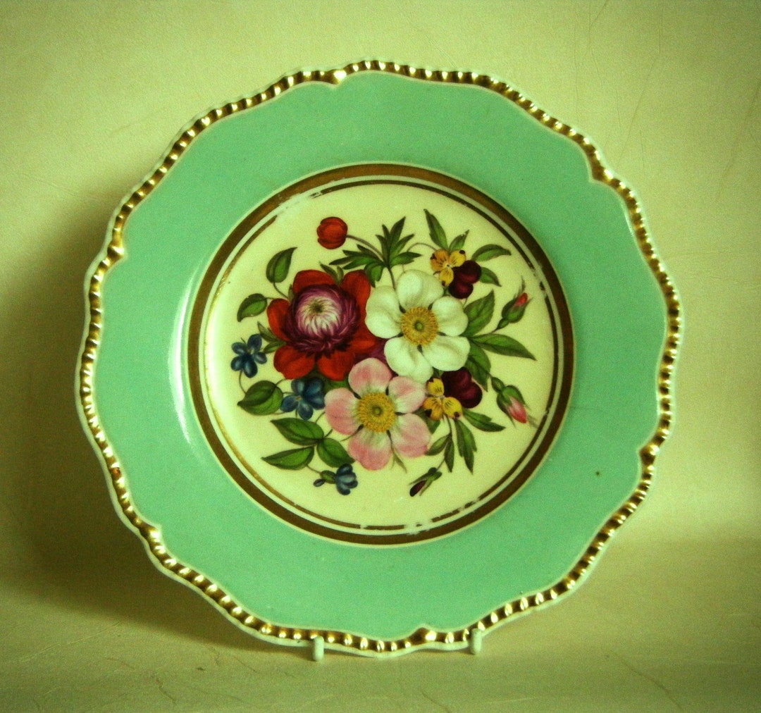 H and R Daniel Porcelain China Dessert Plate Gadrooned Rim Etsy
