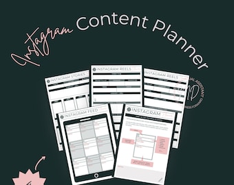 Instagram Feed, Reels & Stories Planner | Content Planner | Social Media Planner