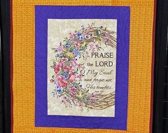 Christian quilt, handmade prayer quilt, Christian wall art, scripture quilt, religious wall hanging