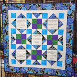 Handmade prayer quilt, scripture quilt, christian gift, church banner, Christian quilt, religious quilt