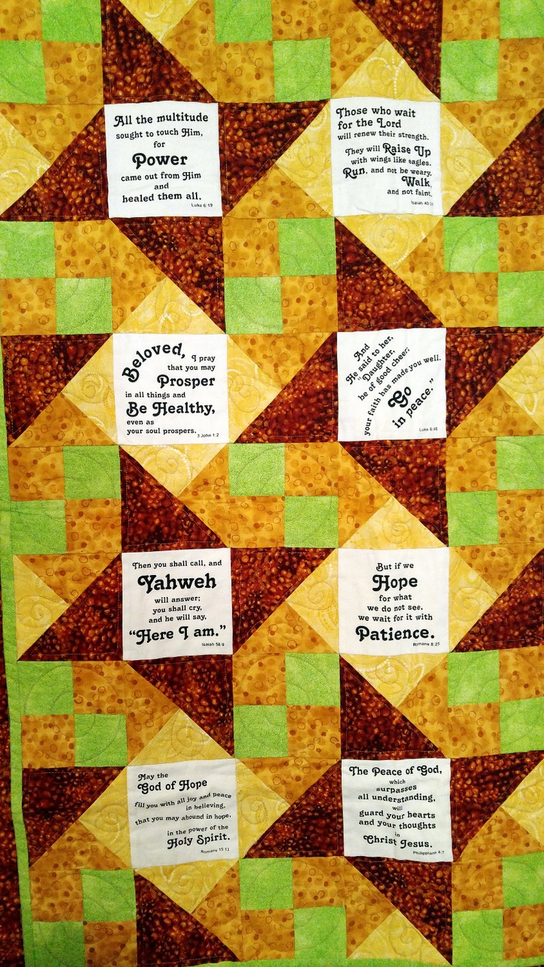 Jesus quotes quilt handmade prayer quilt | Etsy