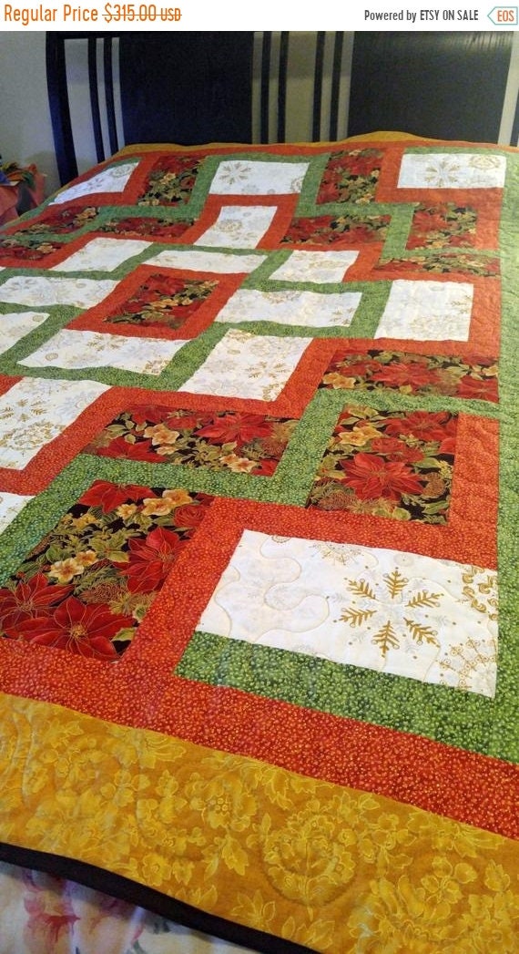 On Queen Size Quilt Holiday Comforter On Queen Size Quilt, Queen Size Holiday Bedding