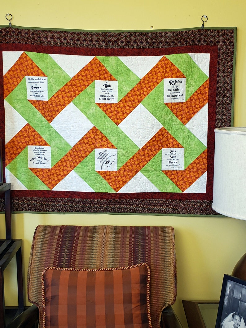 Scripture quilt handmade prayer quilt church wall hanging Etsy