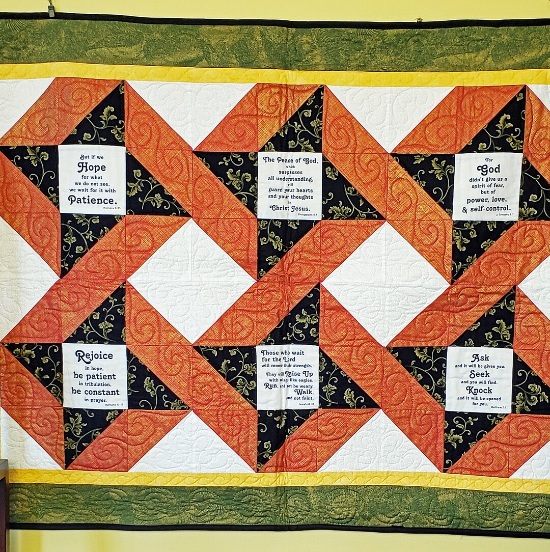 Bible Quilt Scripture Quilt Handmade Prayer Quilt Christian Etsy