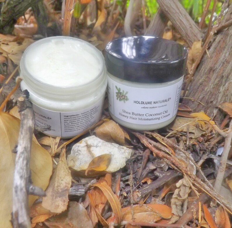 Shea Butter Coconut Oil Honey Hair Moisturizing Cream Etsy