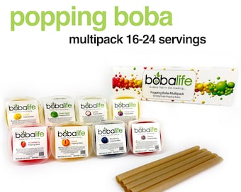 Bobalife - Popping Boba Multipack Gift Box | Fruity and Barista Selections | Vegan & Glutenfree