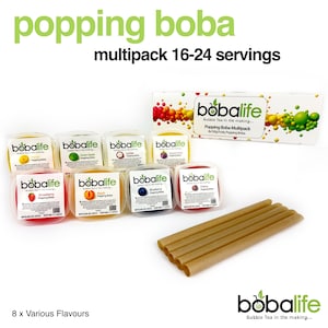 Bobalife - Popping Boba Multipack Gift Box | Fruity and Barista Selections | Vegan & Glutenfree