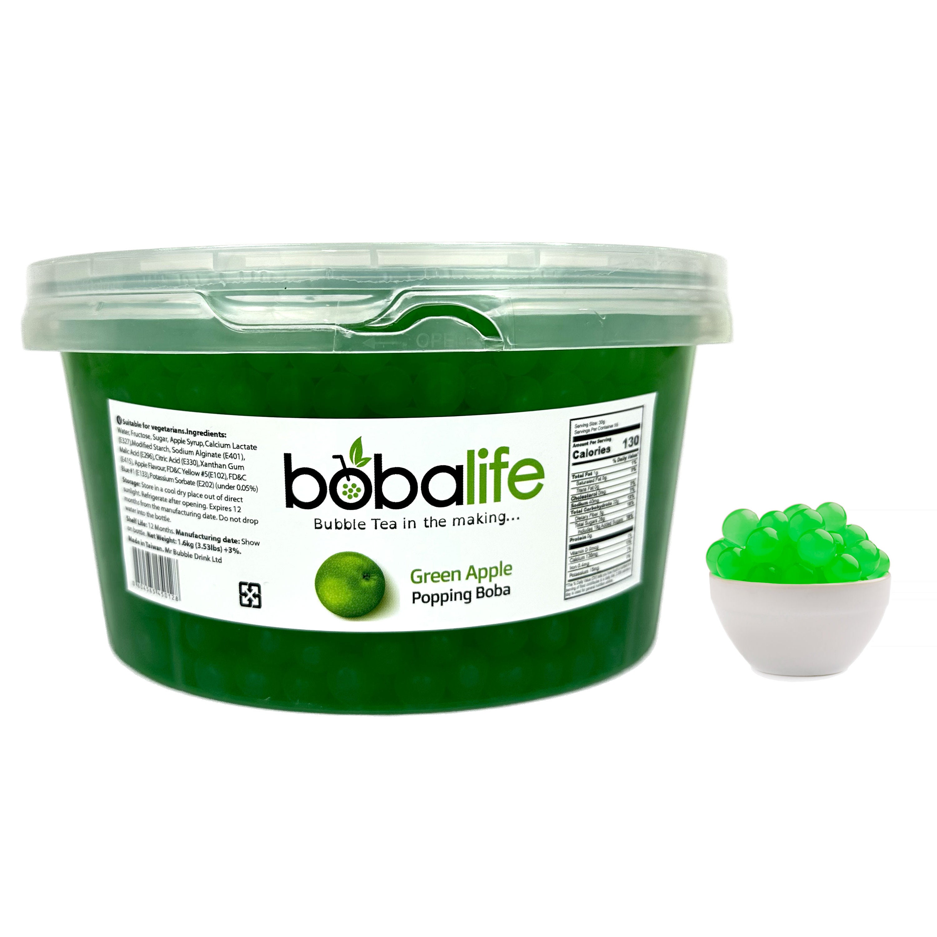 bobalife Pool Party PP Plastic Cups (90mm) for Bubble Tea, Boba Drink –