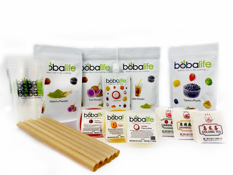 Bubble Tea Kit Gift Box Traditional Selection Makes 12 Drinks Suitable for Vegans By Bobalife image 7