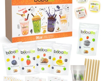 Bubble Tea Kit Gift Box Milk Selection Makes 12 Drinks Suitable