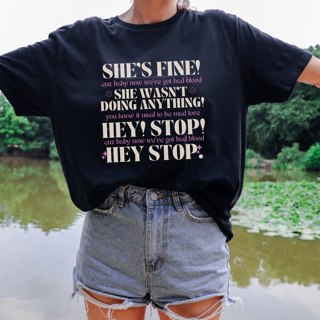 Bad Blood Taylor Yells at Security Guard Version - Funny Unisex Swiftie Merch Tee Shirt