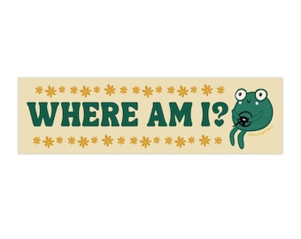Where Am I? Cute Lost Frog Bumper Sticker