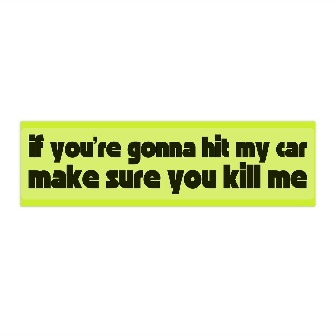 if-you-re-gonna-hit-my-car-make-sure-you-kill-me-bumper-sticker-etsy