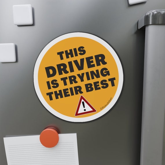 4 Funny Corgi New Driver Car Magnets – Cute, Reflective & Reusable Safety Decals